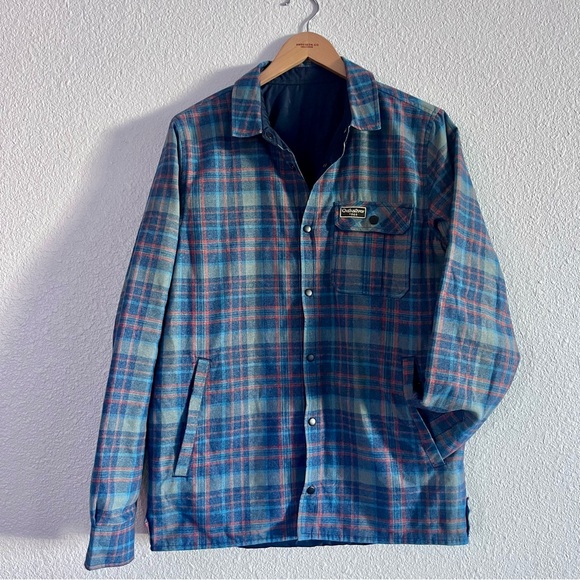 Quiksilver Other - Quicksilver Blue and Red Plaid Reversible Shirt Jacket Size L